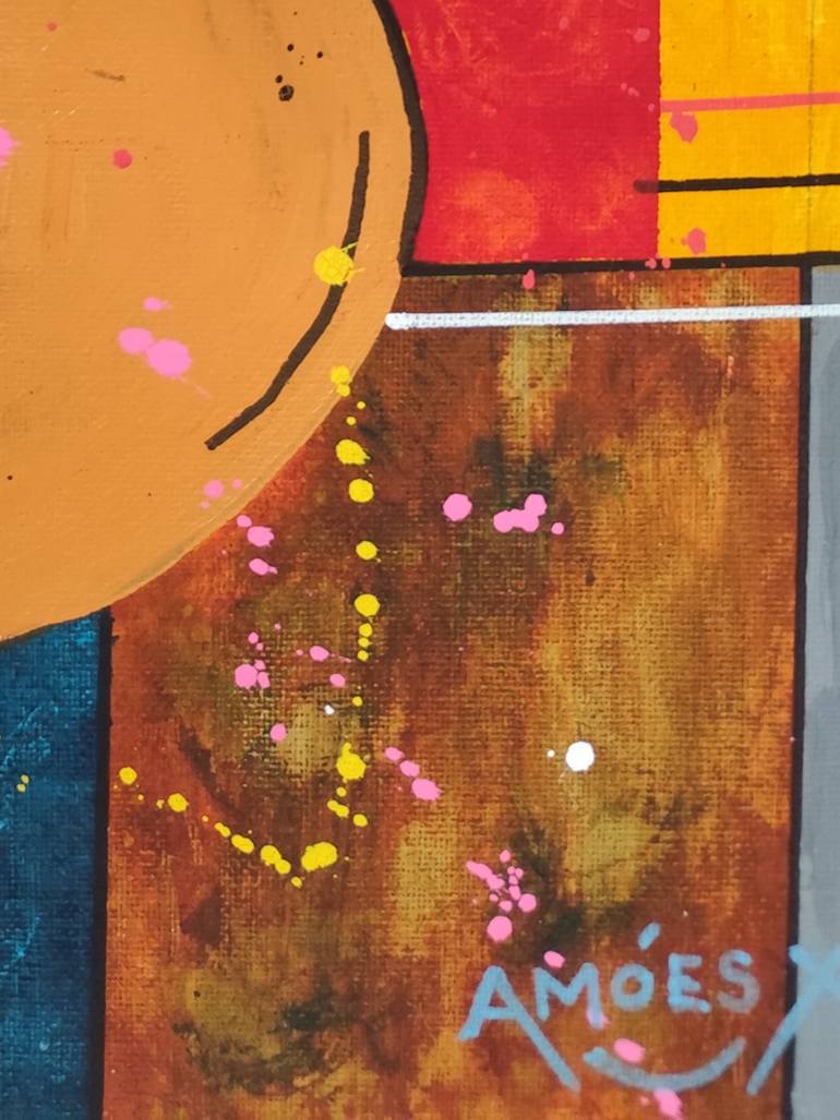 Original Abstract Expressionism Music Painting by Amoes Xavier