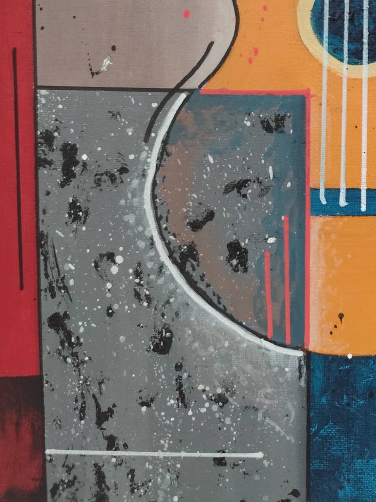 Original Abstract Expressionism Music Painting by Amoes Xavier