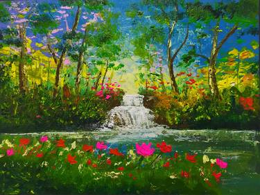 Print of Impressionism Nature Paintings by Amoes Xavier