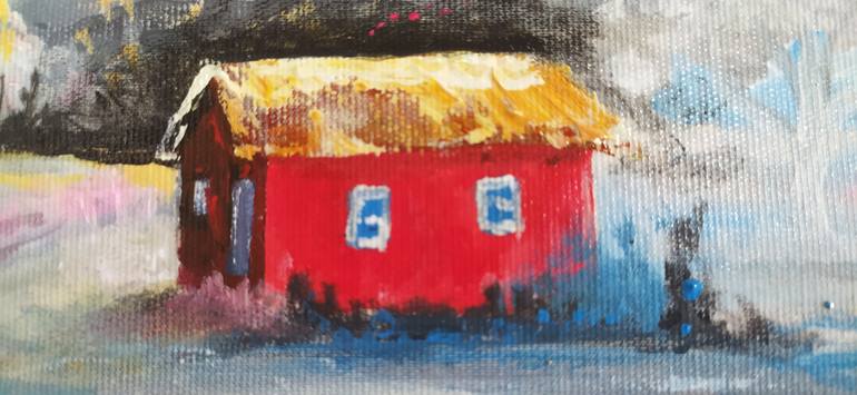 Original Abstract Expressionism Landscape Painting by Amoes Xavier