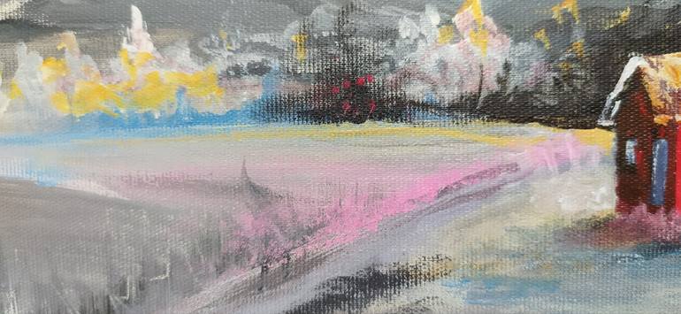 Original Abstract Expressionism Landscape Painting by Amoes Xavier