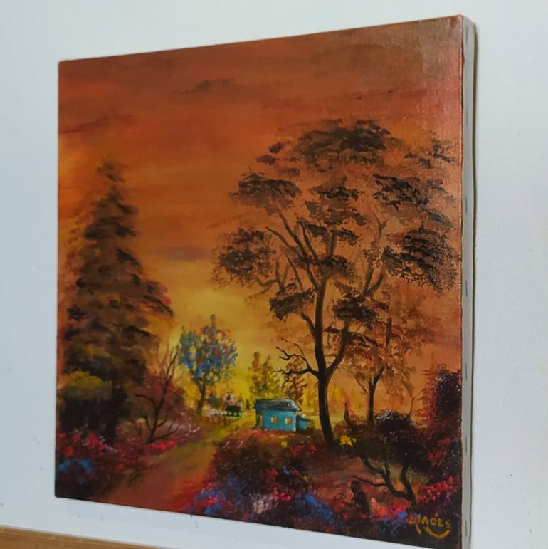 Original Expressionism Landscape Painting by Amoes Xavier