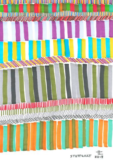 Original Abstract Patterns Drawing by Temo Tsikoridze