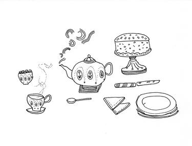 Print of Abstract Cuisine Drawings by Paula Luce