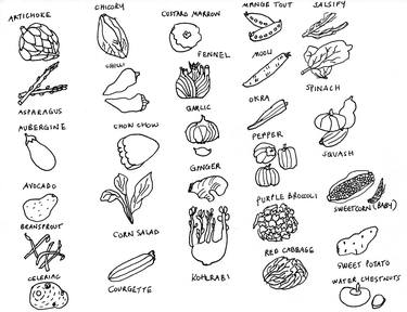 Print of Food Drawings by Paula Luce