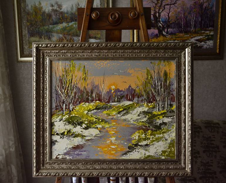 Original Expressionism Landscape Painting by Александр Ходюков 