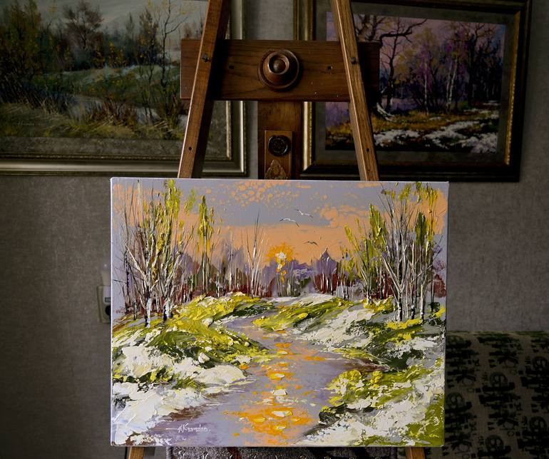 Original Expressionism Landscape Painting by Александр Ходюков 