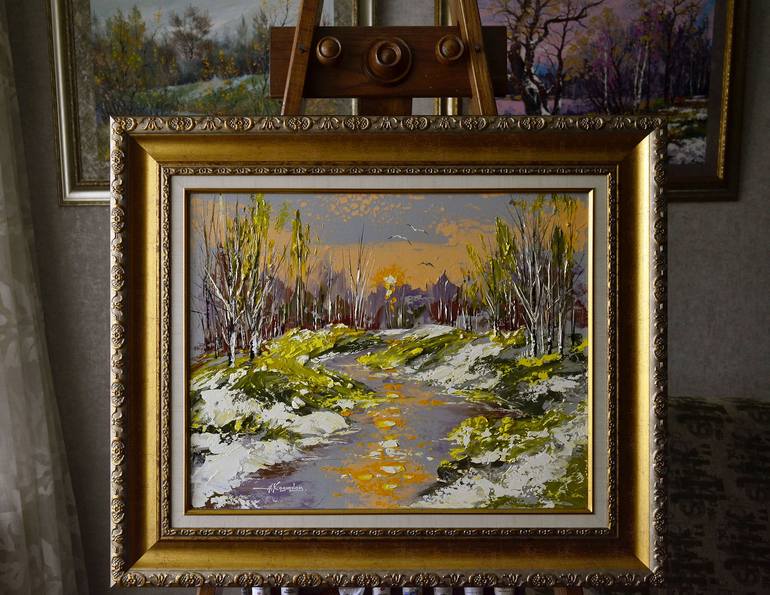 Original Expressionism Landscape Painting by Александр Ходюков 