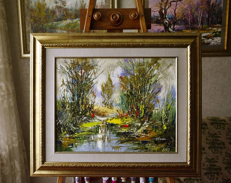 Original Impressionism Landscape Painting by Александр Ходюков 