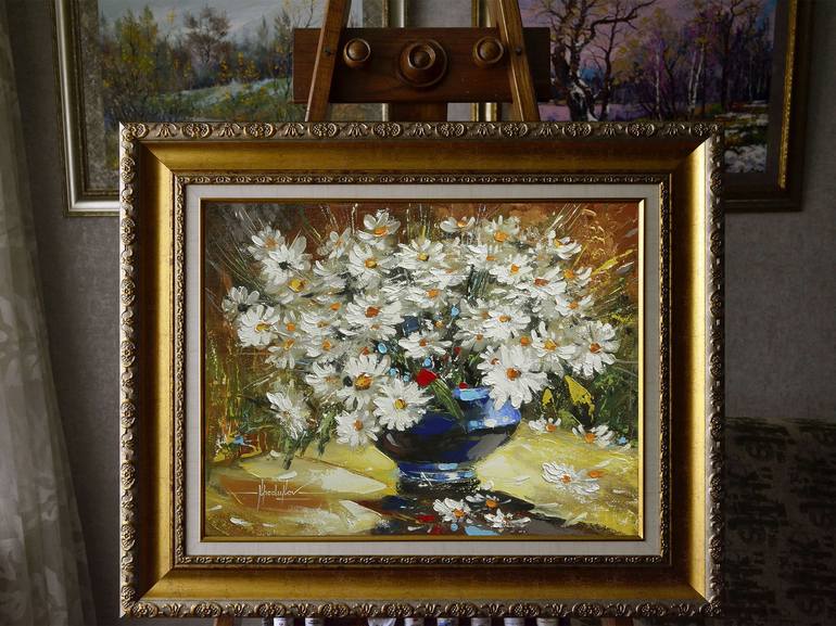 Original Impressionism Floral Painting by Александр Ходюков 