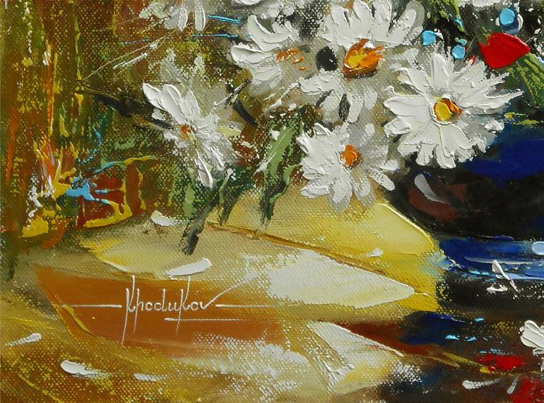 Original Impressionism Floral Painting by Александр Ходюков 