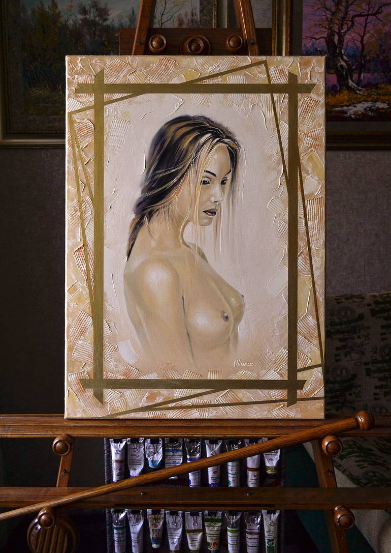 Original Figurative Portrait Painting by Александр Ходюков 