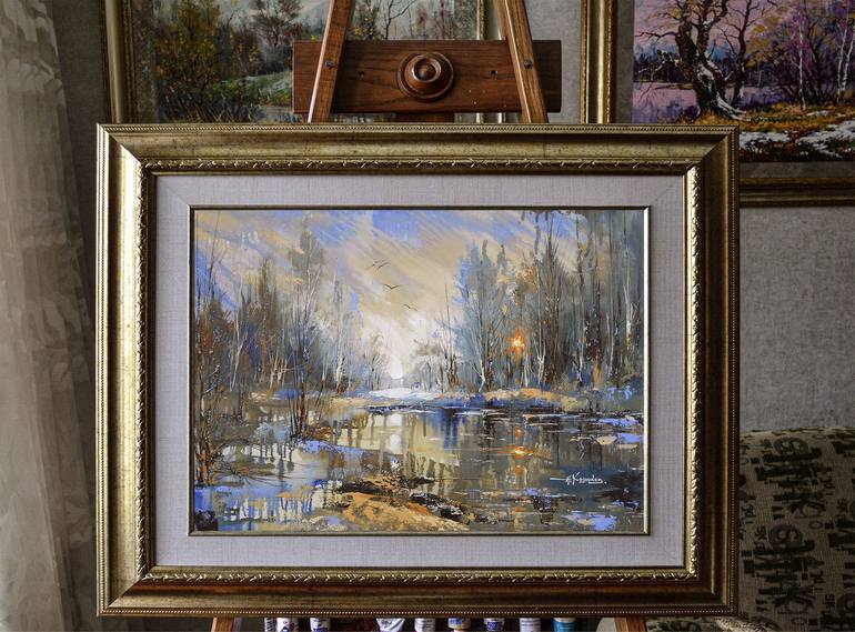 Original Impressionism Landscape Painting by Александр Ходюков 