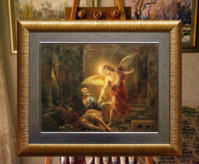 Original Figurative Religion Painting by Александр Ходюков 