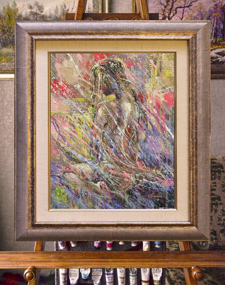 Original Impressionism Women Painting by Александр Ходюков 