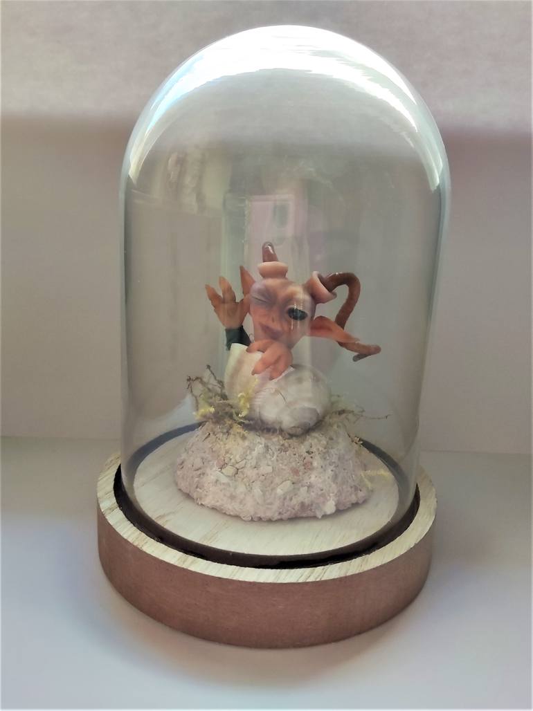 Original Figurative Fantasy Sculpture by Lisencka Handmade Charmbeads
