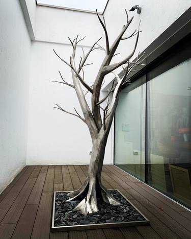 Original Abstract Expressionism Botanic Sculpture by Andrea Borga