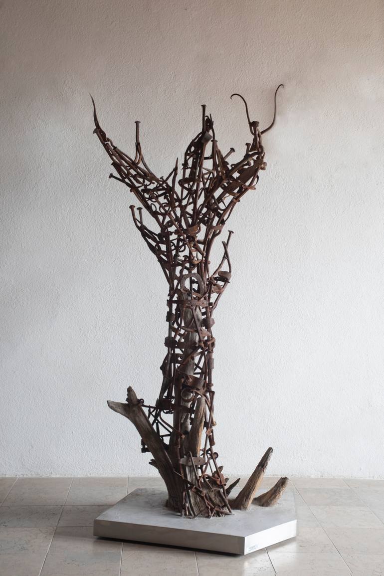 Original Abstract Expressionism Nature Sculpture by Andrea Borga
