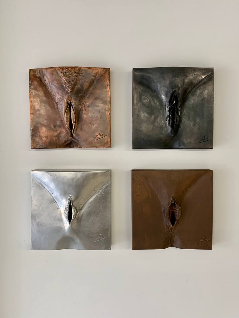 Original Abstract Expressionism Erotic Sculpture by Andrea Borga