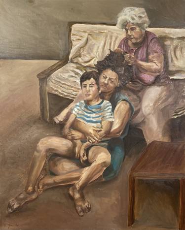 Original Expressionism Family Paintings by Amal Jarrahi