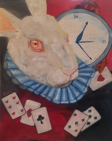 Copy of Oil painting White rabbit thumb