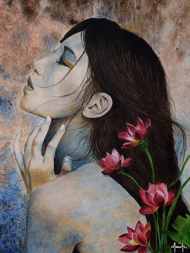 Original Figurative Women Painting by Marco Tal