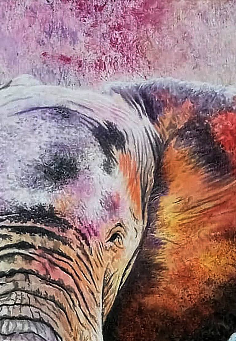 Original Abstract Animal Painting by Marco Tal