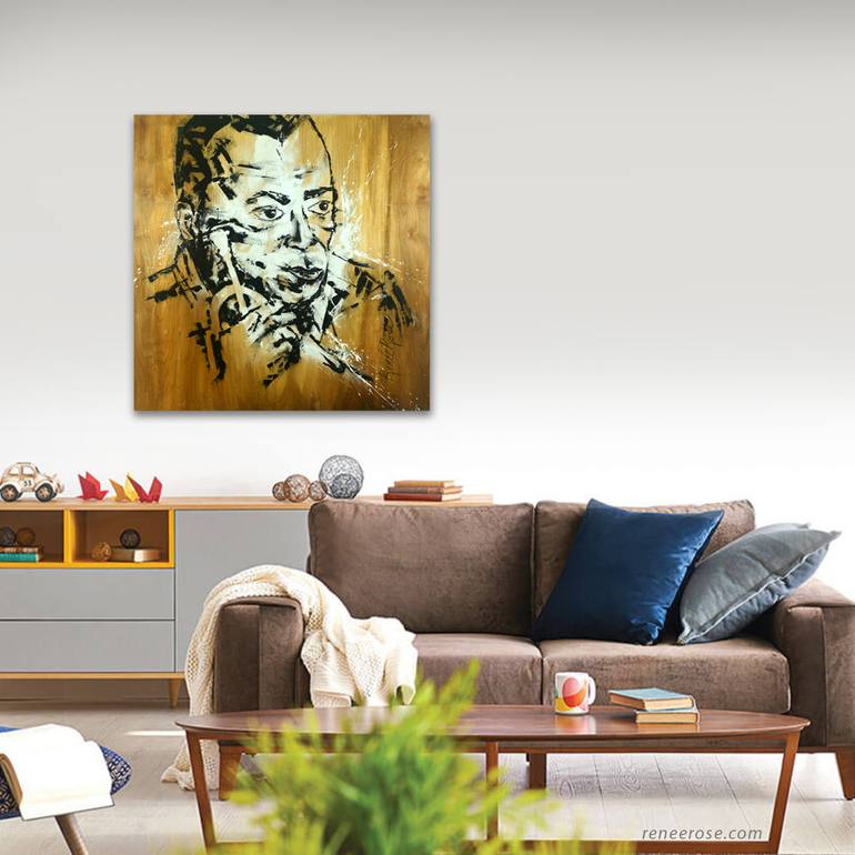 Original Abstract Expressionism People Painting by Renéerose Pelletier-Martineau