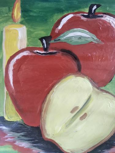 Saatchi Art Artist Zorayda Bautista; Paintings, “Two and a half apples” #art