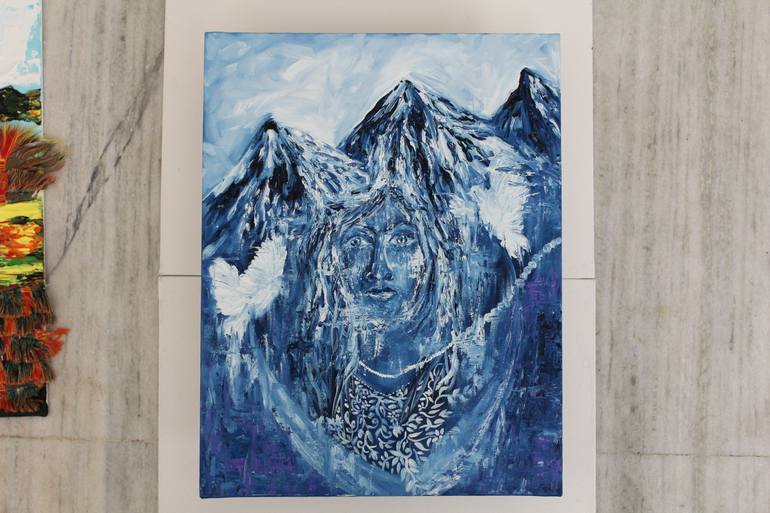 Original Abstract Expressionism People Painting by Vikashini P
