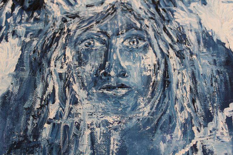 Original Abstract Expressionism People Painting by Vikashini P