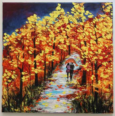 Original Impressionism Landscape Painting by Vikashini P