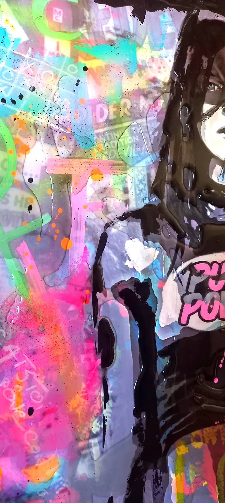 Original Street Art Comics Painting by Pookky Art