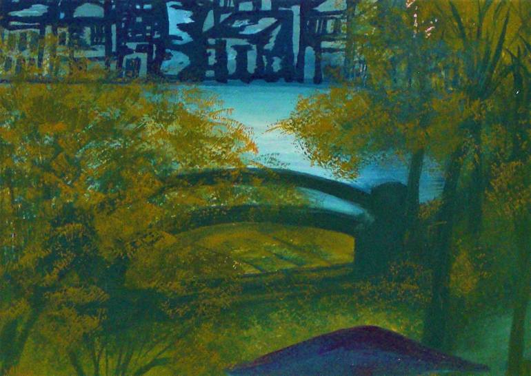 Original Expressionism Landscape Painting by Artist RAven