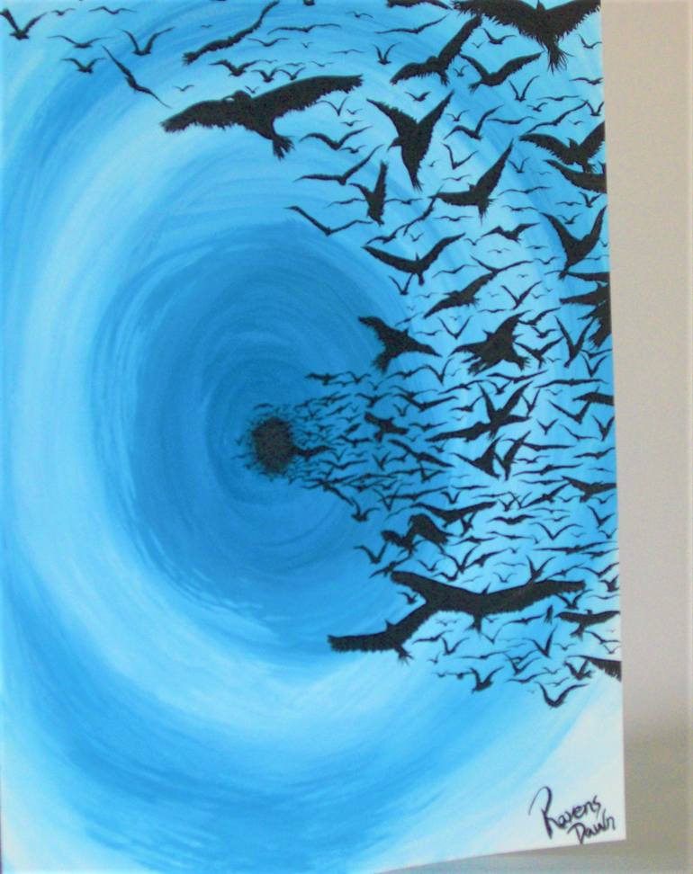 Original Expressionism Animal Drawing by Artist Raven