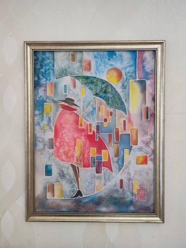 Original Figurative Cities Paintings by Narkes Aliyeva