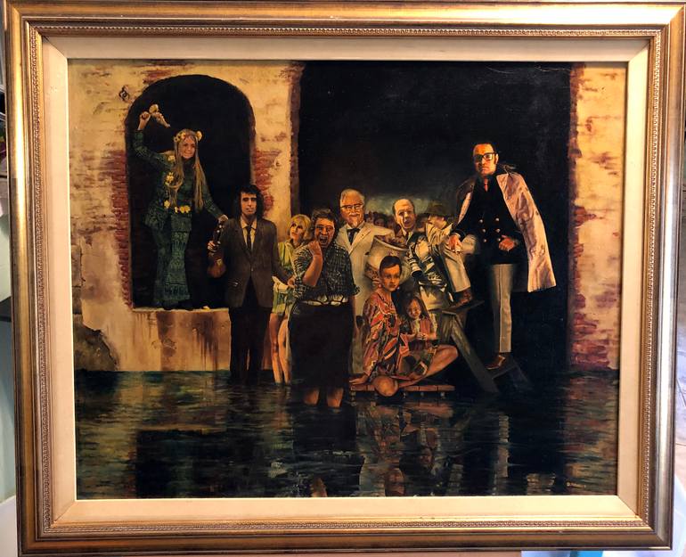 Original Realism People Painting by David Petrelle