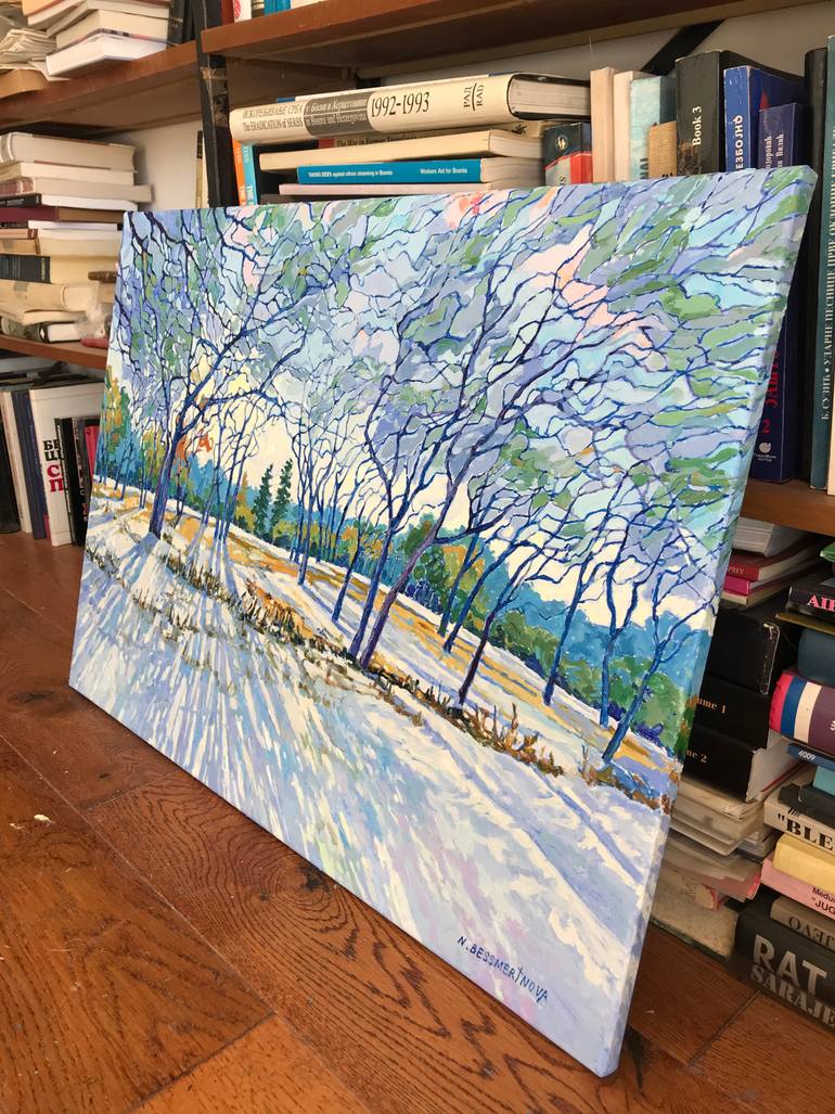 Original Impressionism Landscape Painting by Natalia Bessmertnova