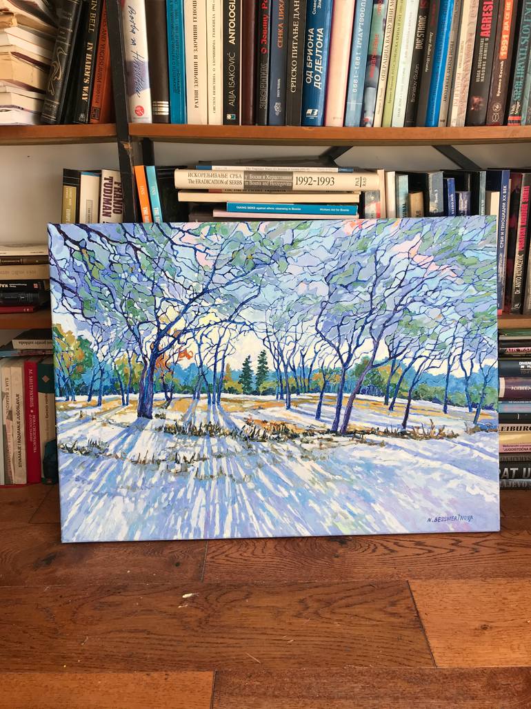 Original Impressionism Landscape Painting by Natalia Bessmertnova