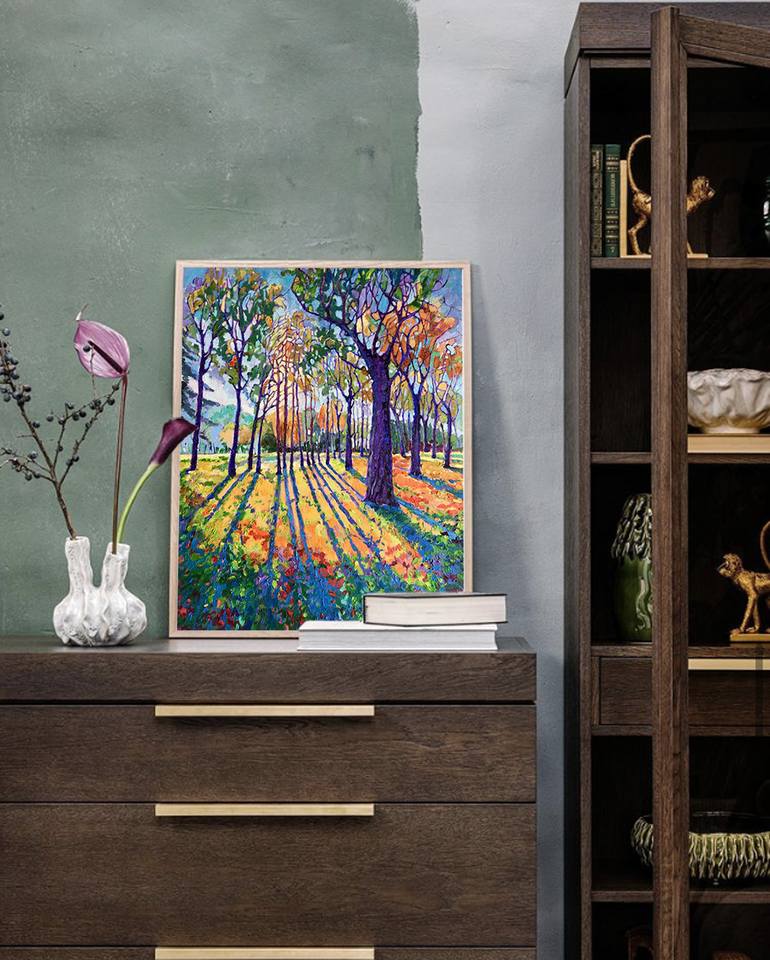Original Impressionism Landscape Painting by Natalia Bessmertnova