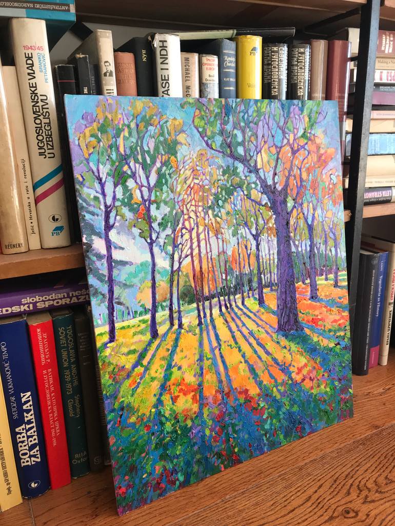 Original Impressionism Landscape Painting by Natalia Bessmertnova