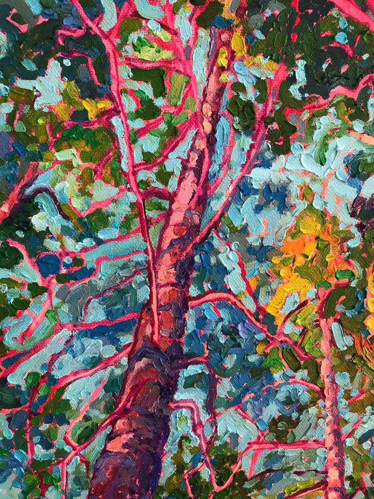 Original Expressionism Landscape Painting by Natalia Bessmertnova