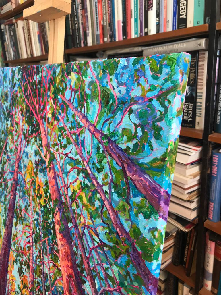 Original Expressionism Landscape Painting by Natalia Bessmertnova