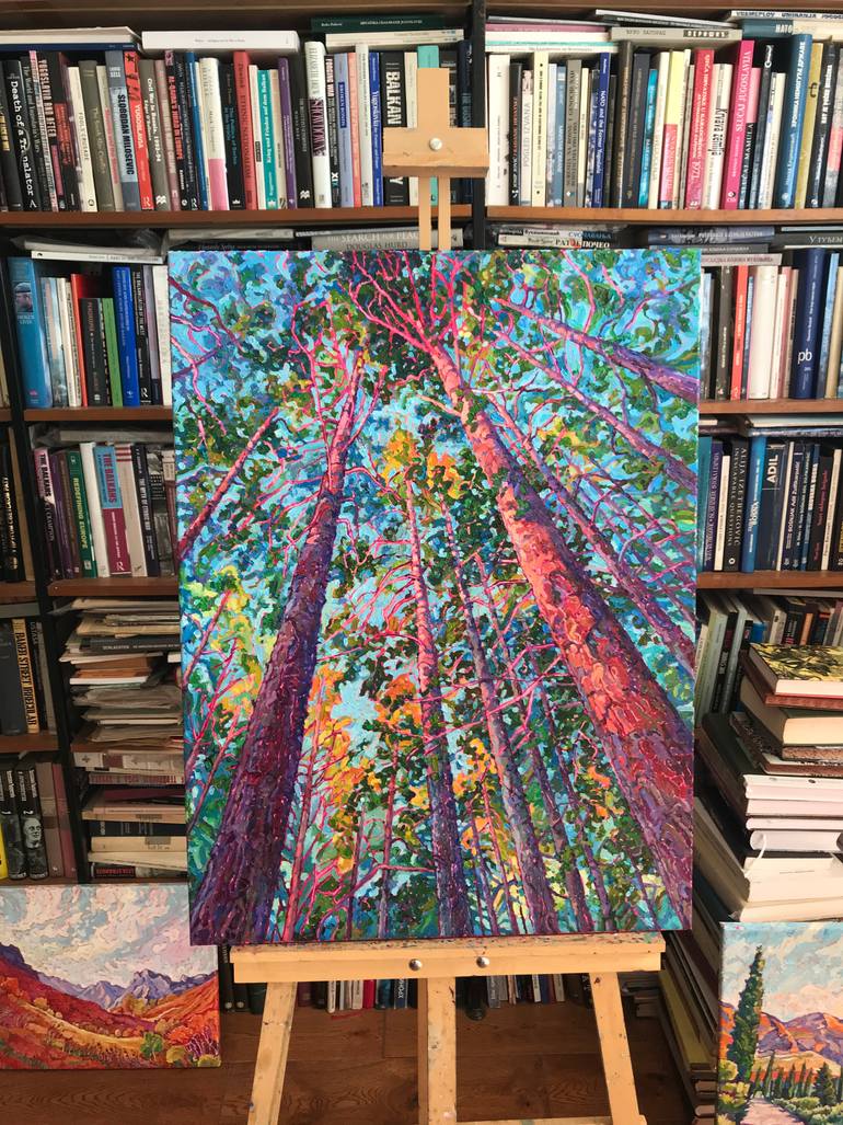 Original Expressionism Landscape Painting by Natalia Bessmertnova