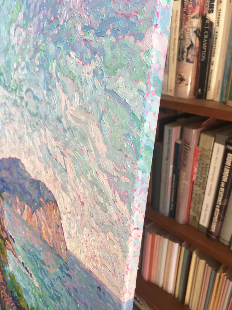 Original Impressionism Seascape Painting by Natalia Bessmertnova