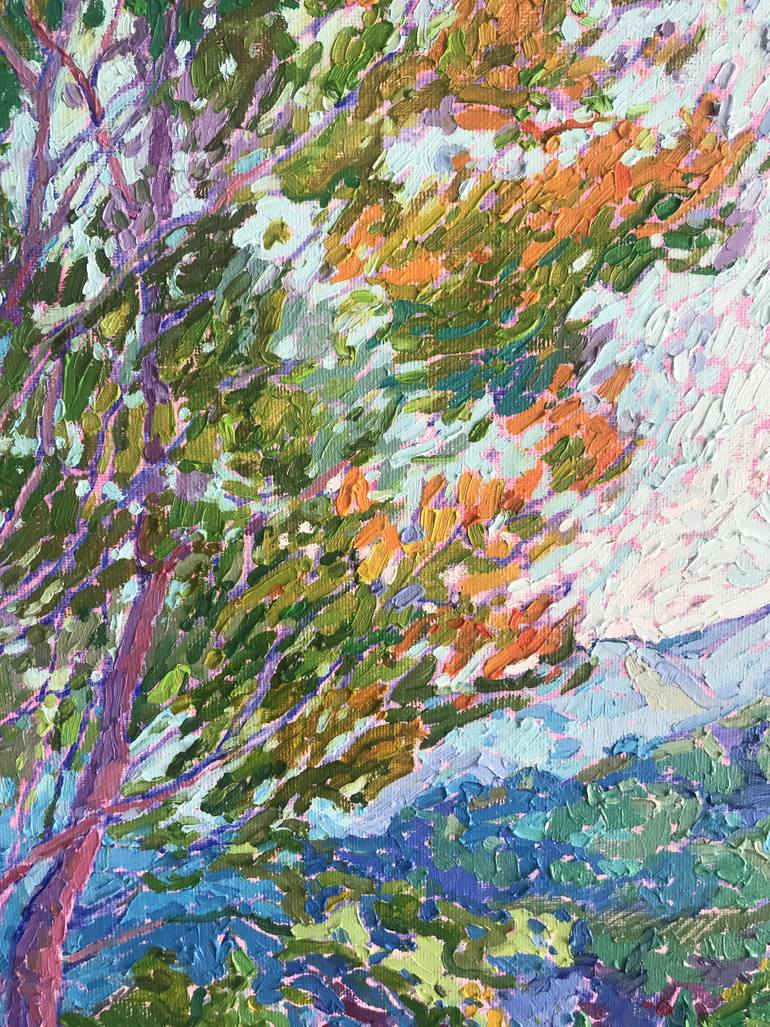 Original Impressionism Seascape Painting by Natalia Bessmertnova