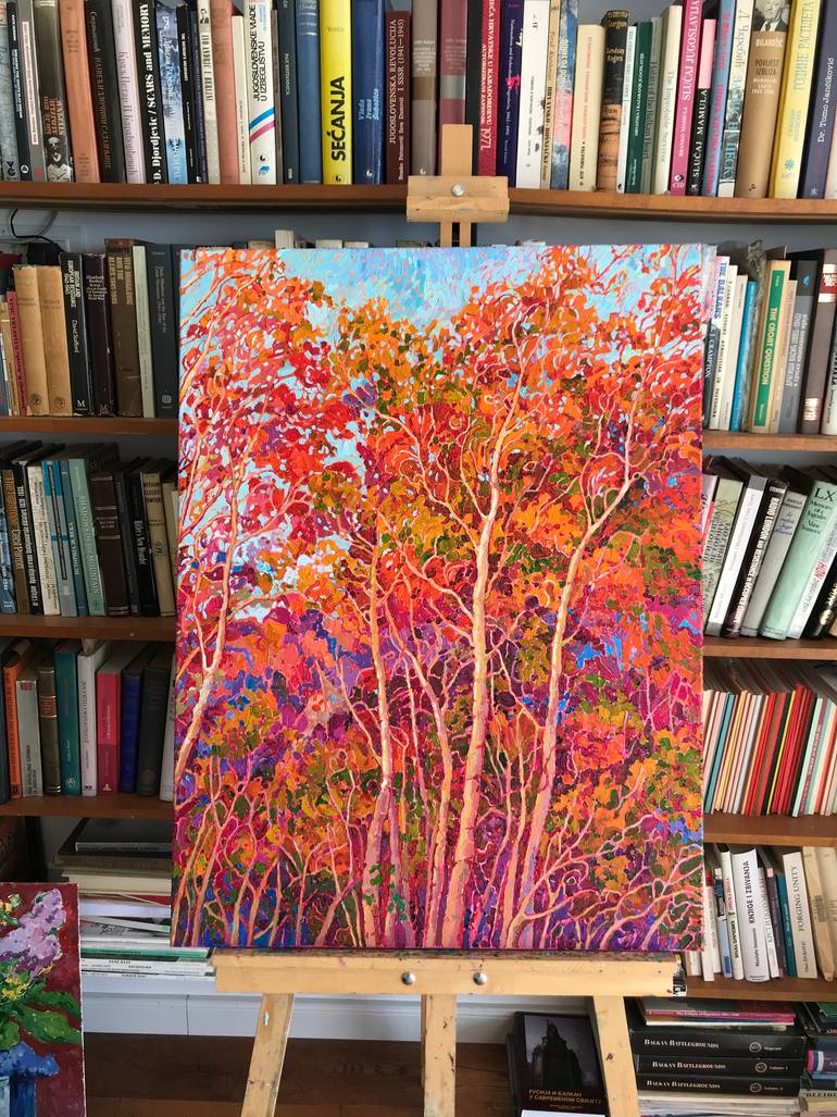 Original Impressionism Landscape Painting by Natalia Bessmertnova