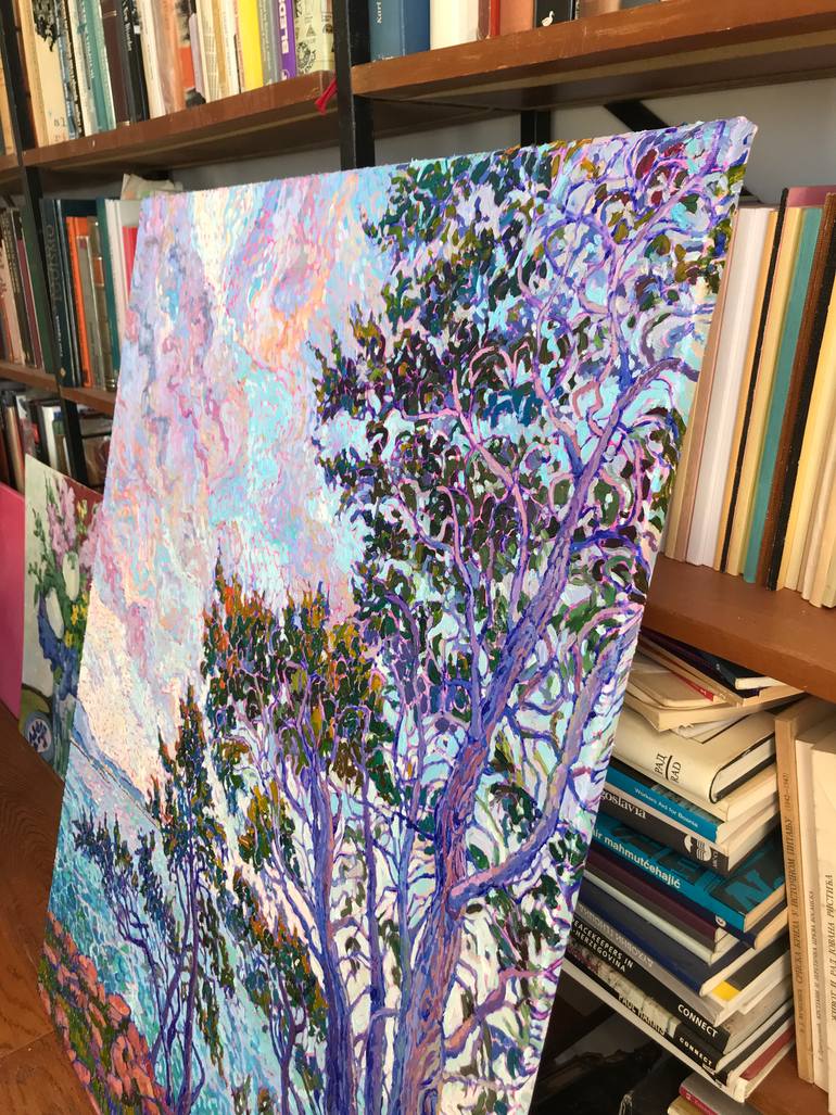 Original Impressionism Seascape Painting by Natalia Bessmertnova