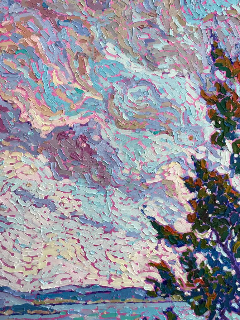 Original Impressionism Seascape Painting by Natalia Bessmertnova