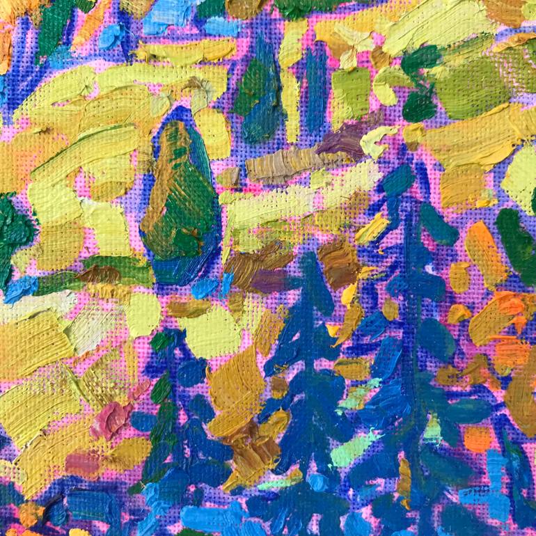 Original Fauvism Landscape Painting by Natalia Bessmertnova